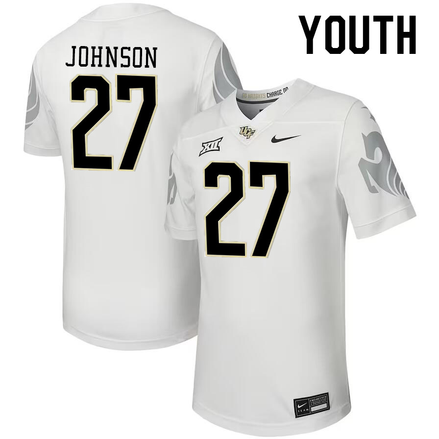 Youth #27 Chasen Johnson UCF Knights Big 12 Conference College Football Jerseys Stitched-Black